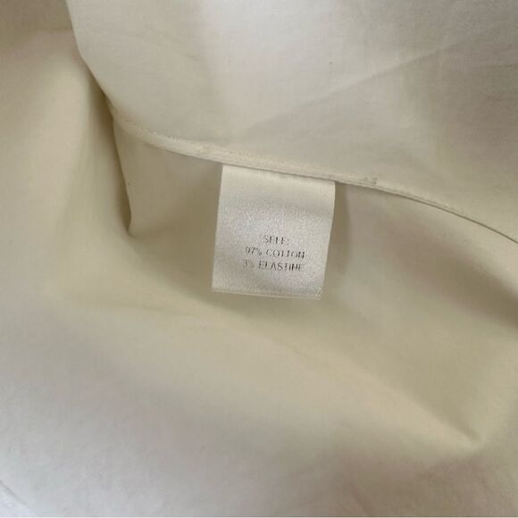 NORISOL FERRARI White Sleeveless Half Sack Button-Down Shirt - Picture 7 of 7